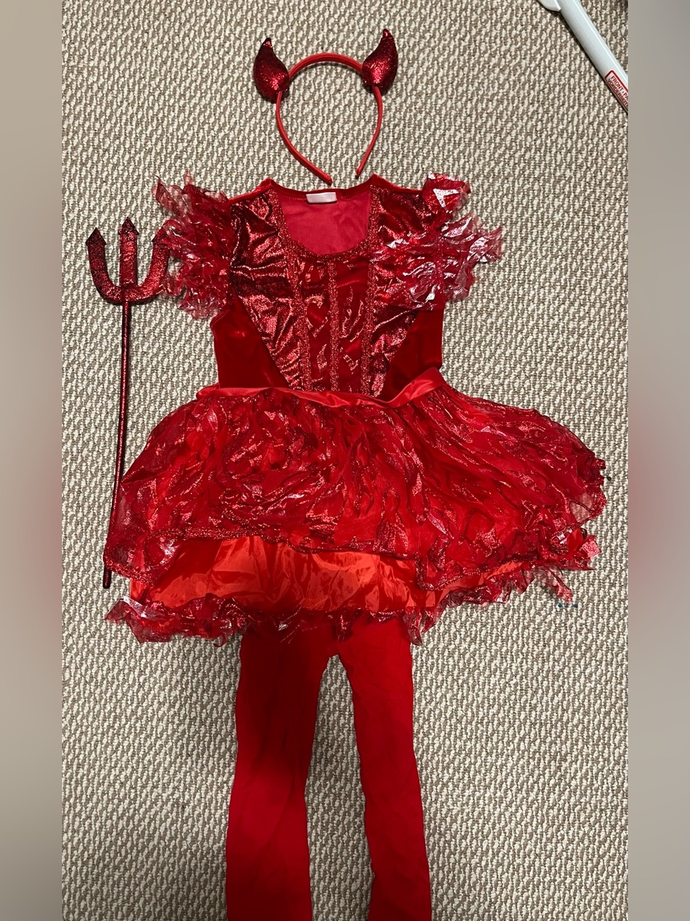 Girls 5-6T Red Devil halloween costume